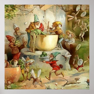“Victorianska feer” av E S Hardy Poster