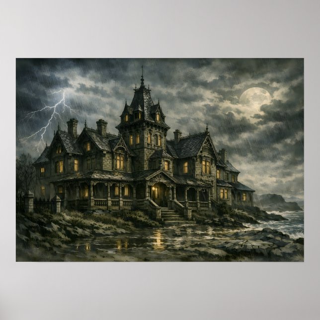 Victorianska herrgården av BurnsInHell Poster (Framsidan)