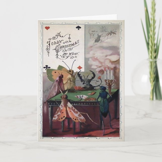 Victorianska julbuggar helgkort (Framsida)