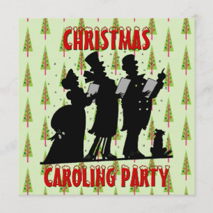 Victorianska julolumner Caroling Party Inbjudningar