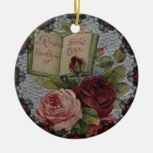 Victorianska rosor Kärlekssymbol Ornament