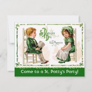 Victorianska St. Patrick's Day Party-inbjudningar! Inbjudningar