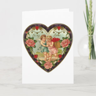 Victorianska Valentine till min Kärlek II Helgkort
