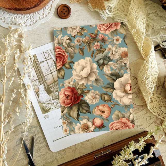 Victorianska vintage blommiga scrapbookpapper (Skapare uppladdad)