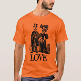 Victorianskelett kopplar ihop den Goth Halloween Tee