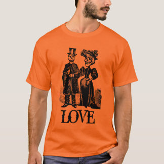 Victorianskelett kopplar ihop den Goth Halloween Tee