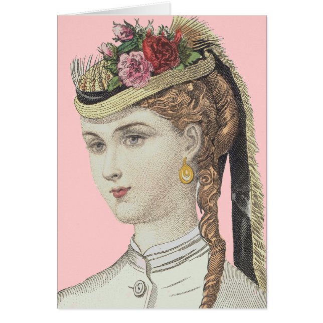 Victorianskönhet - sommar hälsningskort (Framsidan)