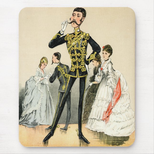 Victoriansoldat av de 10th kungliga hussarsna musmatta (Framsidan)