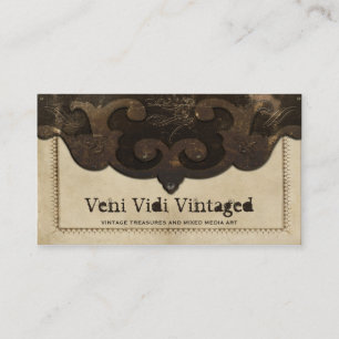 VictorianSteampunk läder viftar med visitkortar Visitkort