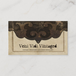 VictorianSteampunk läder viftar med visitkortar Visitkort