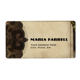 VictorianSteampunk sändningsetiketter Fraktsedel