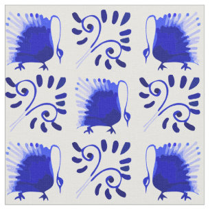 Victorias Blue Svanar William Morris Mönster Vint Tyg