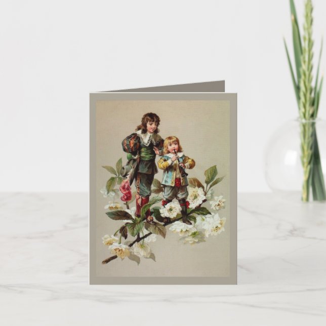 Victorias musikjulkort, helgdag helgkort (Framsida)