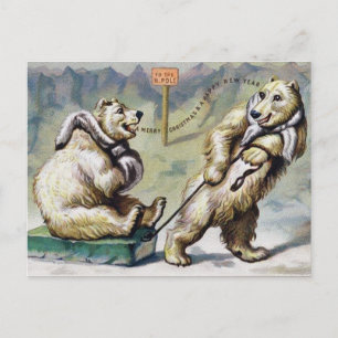 Victorias Polar Bears jul Vykort