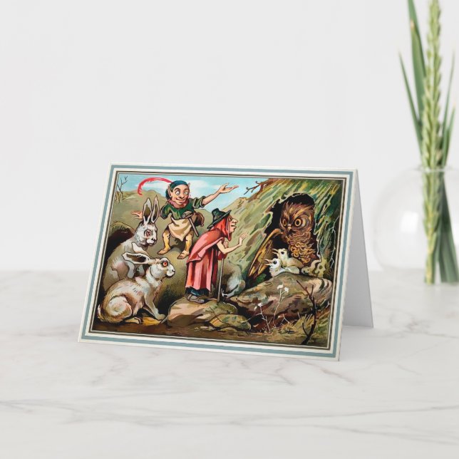 Victorias Underbara julkort Uggla Helgkort (Framsida)