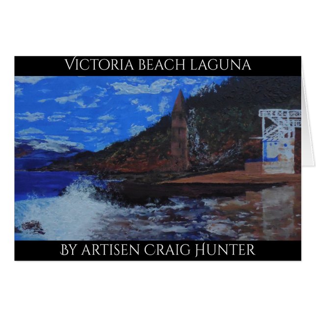 Victoriasstranden Laguna Hälsningskort (Framsidan Horizontal)