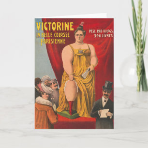 Victorine, den vackra parisiska stora kvinnan kort