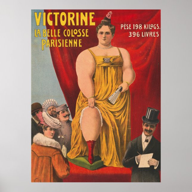 Victorine, den vackra parisiska stora kvinnan poster (Framsidan)