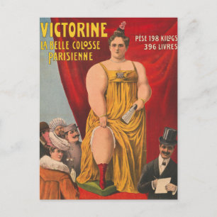 Victorine, den vackra parisiska storväxta kvinnan vykort