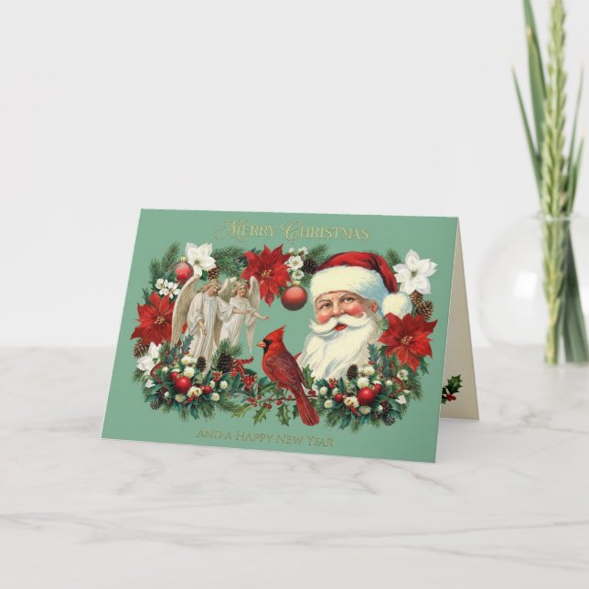 Victorinsk julporträtt kort (Framsida)