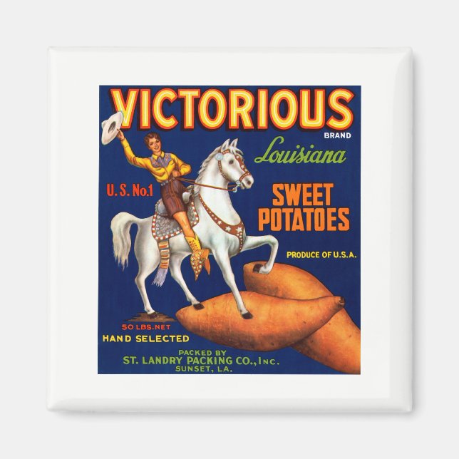 Victorious Brand Louisiana Sweet Potatis Magnet (Framsidan)