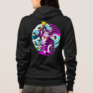  Victorious Japanese Wave Cat Champion Cat Lover  T Shirt