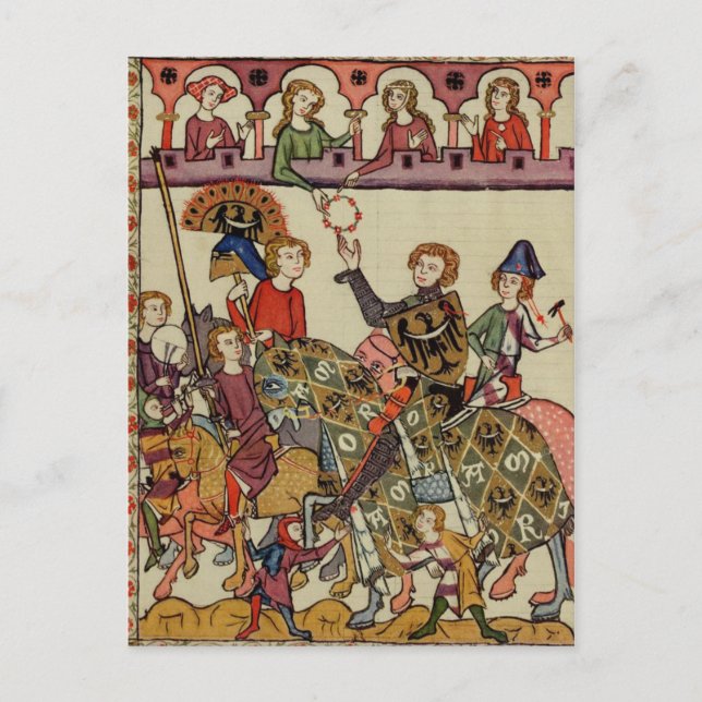 Victorious Knight, 14:e århundradet Vykort (Framsida)