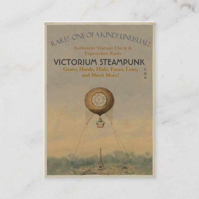 Victorium Steampunk Visitkort (Framsida)