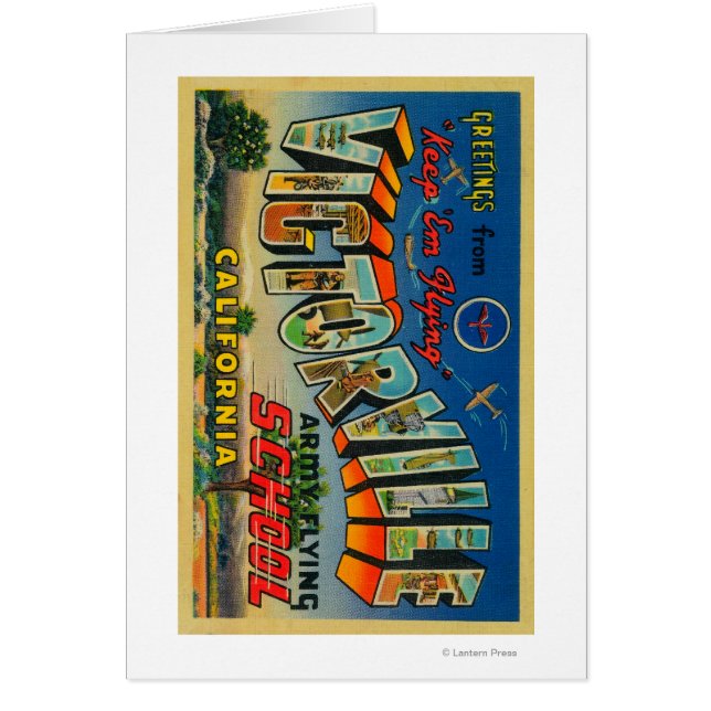 Victorville, Kalifornien - Arméflygskolan Hälsningskort (Framsidan)