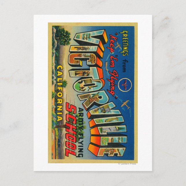 Victorville, Kalifornien - Arméflygskolan Vykort (Framsida)