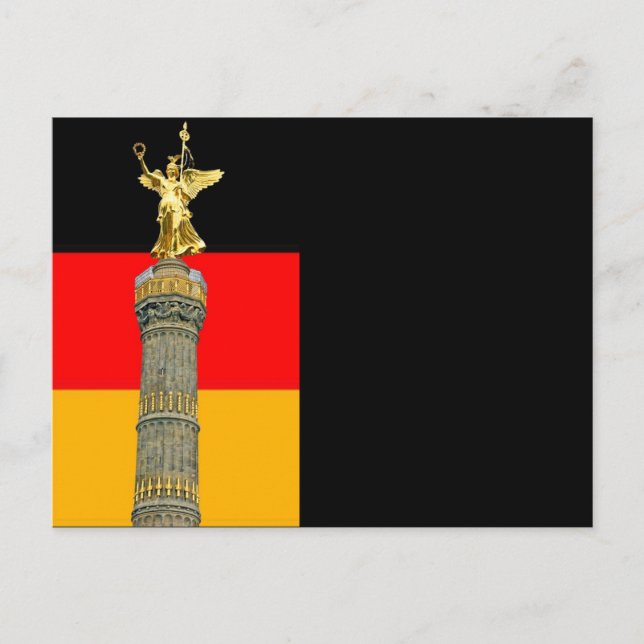 Victory Column (siegessaule),Berlin, Tysk Flagga Vykort (Framsida)