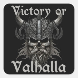 Victory eller Valhalla Fyrkantigt Klistermärke