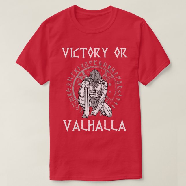 Victory eller Valhalla Viking T Shirt (Design framsida)