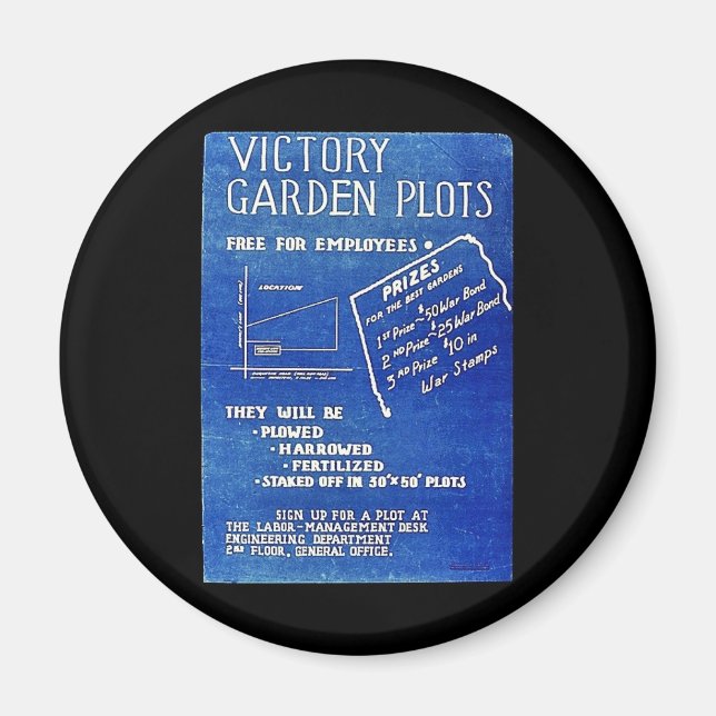 Victory Garden Plot, gratis för anställda Magnet (Framsidan)