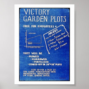 Victory Garden Plot, gratis för anställda Poster