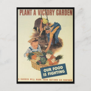 Victory Garden Världskrig 2 Vykort
