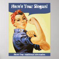 Victory Girl Rosie Riveter Anpassningsbar Poster