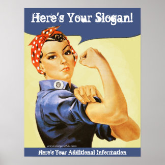 Victory Girl Rosie Riveter Anpassningsbar Poster
