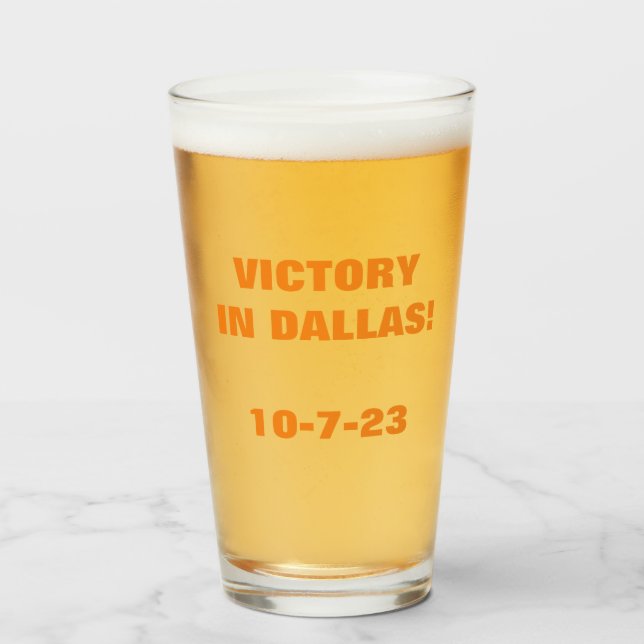 VICTORY IN DALLAS Glass Kopp (Framsida fylld)