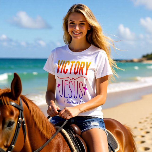 Victory In Jesus Kristna T Shirt (Skapare uppladdad)