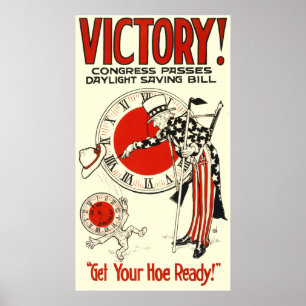 VICTORY! KONGRESS PASSES DAYLIGHT SPARVBILL POSTER