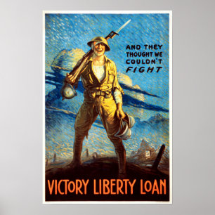 Victory Liberty Loan America Världskrig Propaganda Poster
