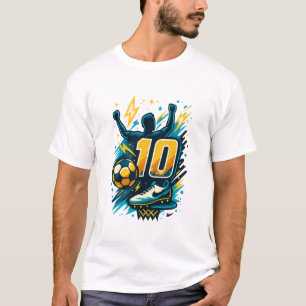 Victory Number 10 Soccer Tee - Bold Lightning Sty