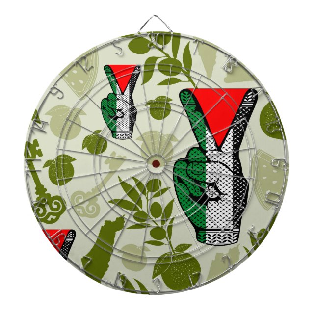 Victory Sign Hand Resistance Red Triangle Symbol Darttavla (Framsidan)