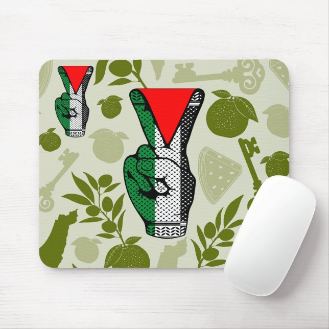 Victory Sign Hand Resistance Red Triangle Symbol Musmatta (Med mus)