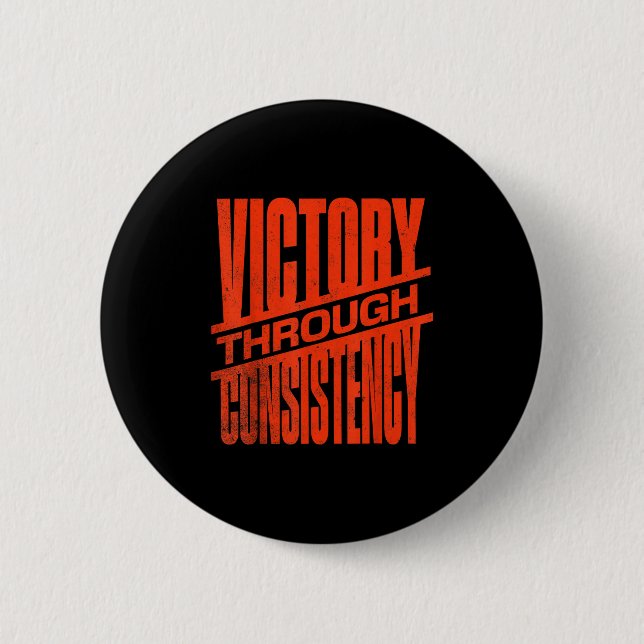 Victory Through Consistency Motivational Insration Knapp (Framsida)