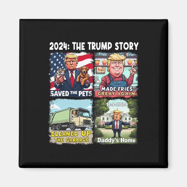 Victory Trump 2024 Underbarare Comebyck-installati Magnet (Framsidan)