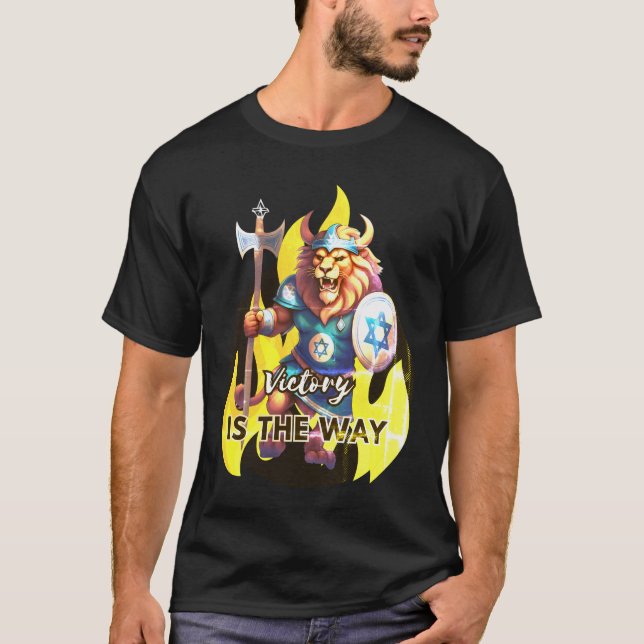 Victory Viking Lejon - David T-Shirts stjärna (Framsida)