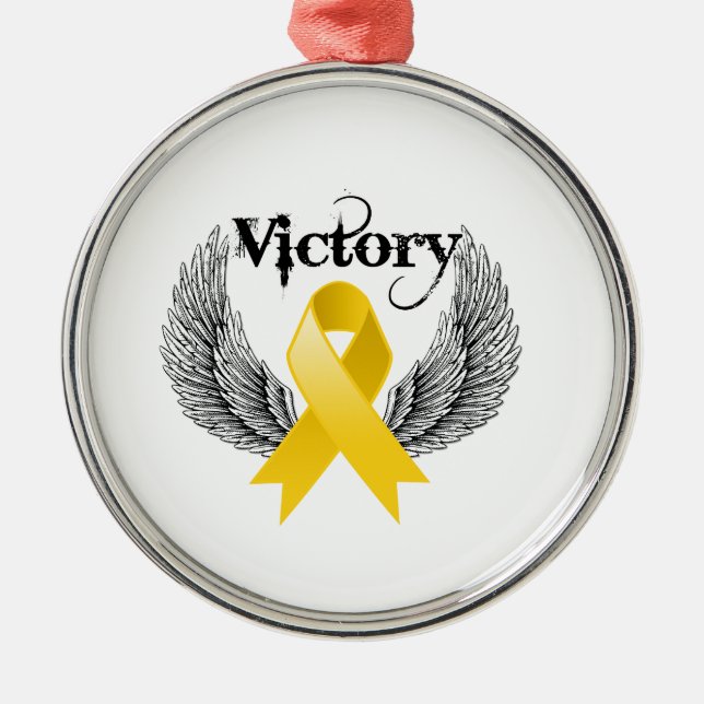 Victory Vingar - Child Cancer Julgransprydnad Metall (Framsidan)