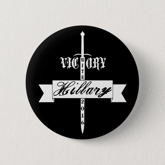 Victory with Hillary - 2016 Knapp (Framsida)